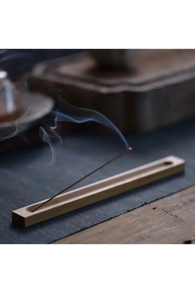 Choice حامل بخور خشبي بدون طلاء 23 سم من خشب الصندل مع قاعدة من خشب البخور من...