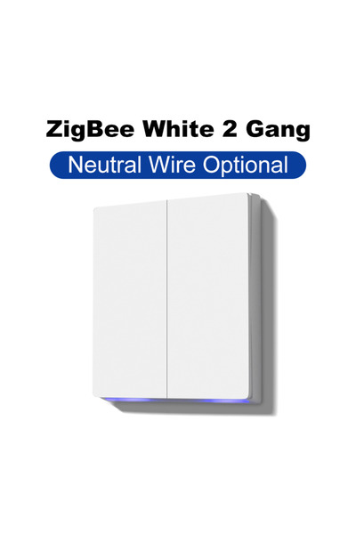 choice2 ZigBee White 2 Gang GIRIER Tuya Smart Wall Switch ZigBee/WiFi Light S...