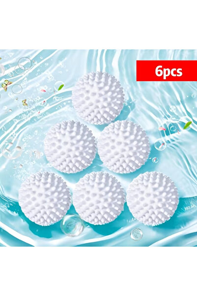 Choice كرة غسيل بيضاء مضادة للبقع من السيليكون، 6 قطع، لوازم تنظيف أساسية لغس...
