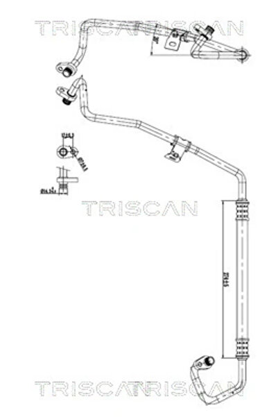 TRISCAN Климатична тръба с променливо налягане Citroen Berlingo Peugeot Partn...