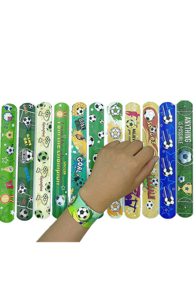Choice1 24PCS 12/24/36Pcs Pack Football Pattern Slap Bracelets Birthday Party...