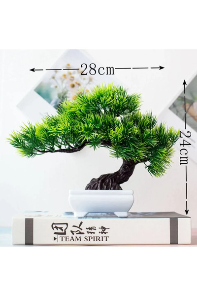 Choice yueyayinkesong نباتات اصطناعية خضراء، بونساي في أصص، نباتات أشجار صغيرة خضراء، زهور صناعية في أصص