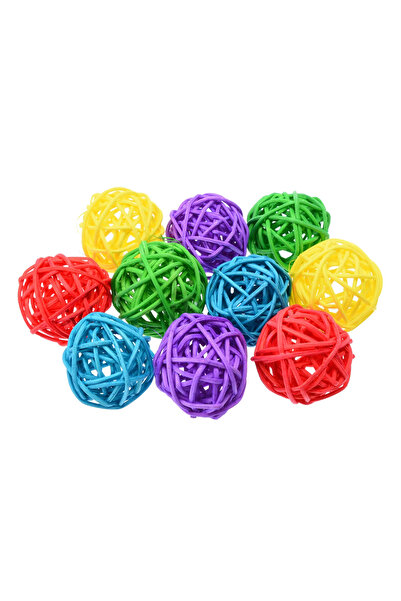 Choice 10PCS Random Color 10pcs Primary Color Sepak Takraw Parrot Chewing Toy Ball Pet Bird Foot/foot Scrat