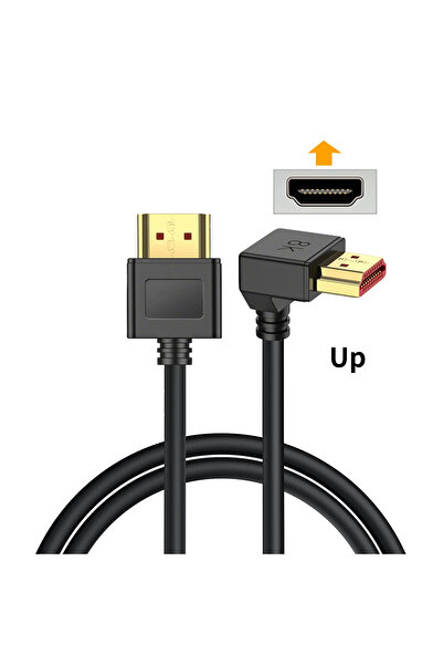 Choice كابل HDMI 2.1 بدقة 8K وسرعة 48 جيجابت في الثانية ودقة 8K عند 60 هرتز/4K عند 240 هرتز وHDCP وHDR بزاوية 90 درجة - سلك مرن فائق النحافة لأجهزة P