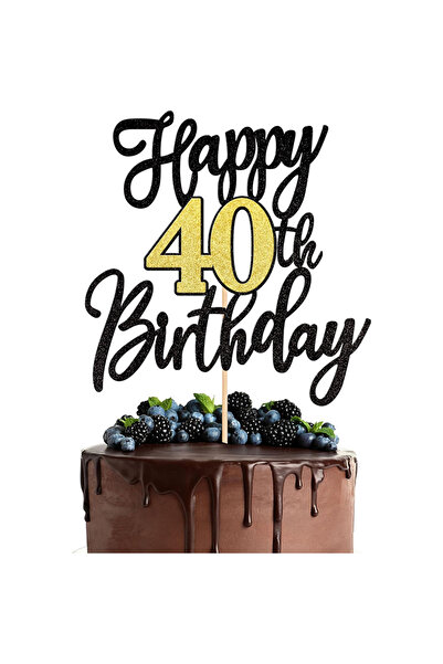 Choice 1pc 1pc 40th Birthday Cake Decoration Supplies, Celebrating 40th Anniversary Cake Decoration Supplie