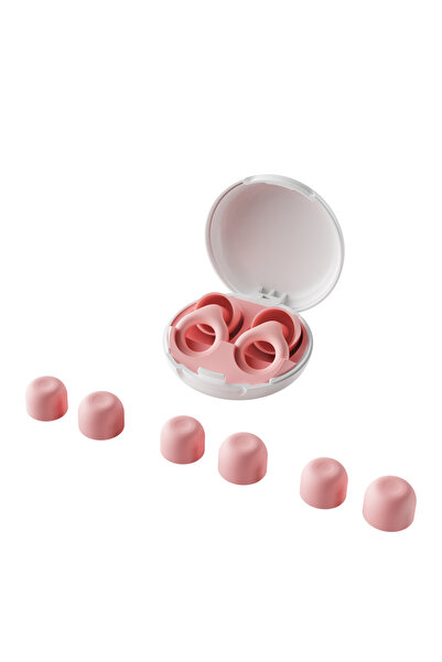 GOOJODOQ سدادات أذن من السيليكون باللون الوردي للسباحة والنوم وإلغاء الضوضاء ...