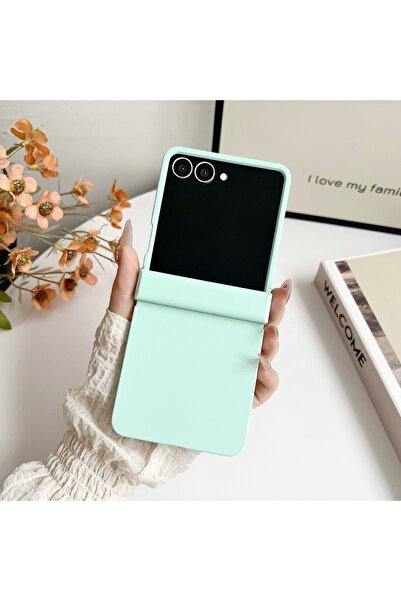 Choice جراب هاتف غير لامع بلون حلوى الدوبامين الأخضر الفاتح لهاتف Galaxy Z Fl...