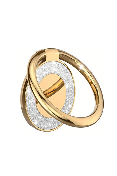 WSSHE حامل خاتم ذهبي أنيق يدور 360 درجة، حامل خاتم لاصق للهواتف المحمولة، ملح...