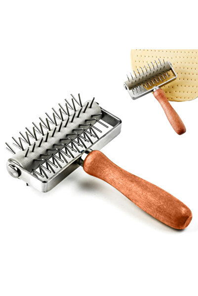 Choice 1 قطعة من الفولاذ المقاوم للصدأ عجلة بيتزا إبرة خبز فطيرة المعجنات العجين الأسطوانة مع يد خشبية