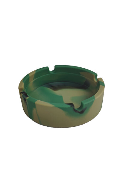 Choice منفضة سجائر دائرية ملونة من السيليكون المموه صديقة للبيئة، منفضة سجائر...