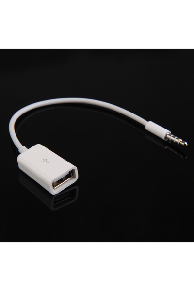 Choice White 3.5mm Male Car AUX Audio Jack To USB 2.0 Female Adapter Male AUX Auxiliary Audio Plug Jack To