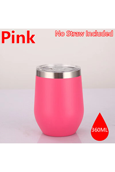 Choice كوب نبيذ وردي 360 مل من الفولاذ المقاوم للصدأ على شكل قشر البيض معزول ...