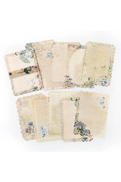 Choice 10 قطع/حزمة من ورق الدانتيل العتيق مواد سجل القصاصات DIY ألبوم الصور الكولاج المجلات الإبداعية ju.