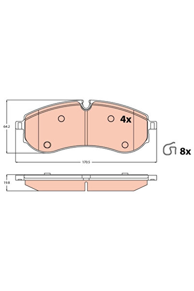 TRW Set Placute Frana Frana Disc Man Tge Bus/Tge Caroserie/Tge Platou / Sasiu...