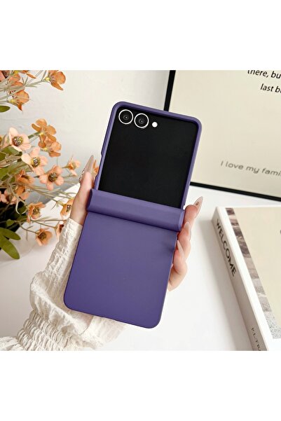 Choice جراب هاتف غير لامع بلون دوبامين كاندي أرجواني داكن لهاتف Galaxy Z Flip...