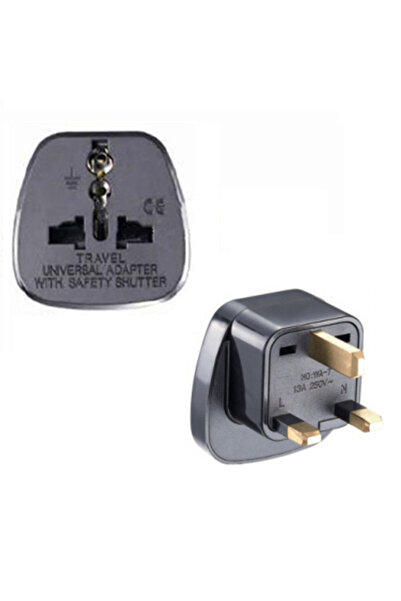 Choice محول قابس عالمي أسود من النوع G CE أمريكا أوروبي Kr AU EU إلى الولايات...