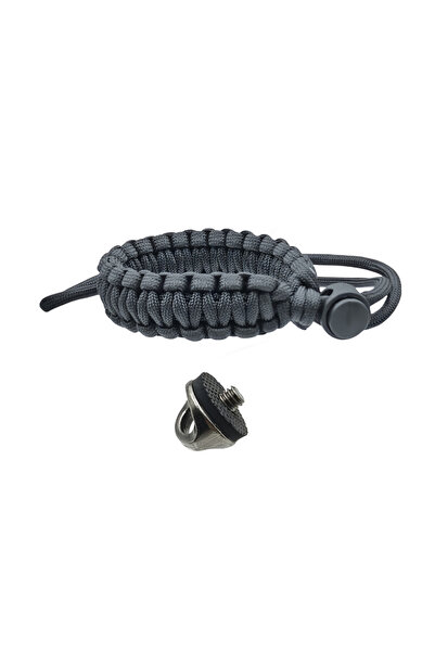 Choice حزام معصم من النايلون باللون الأسود آمن ومضاد للضياع مع قاعدة لولبية م...