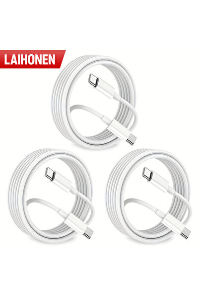 Choice كابل شحن سريع ونقل بيانات USB-C إلى USB Type-C بطول 3 أمتار (3 قطع) بق...