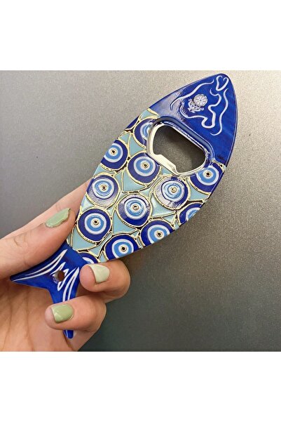 Choice 01 1PC Fish-Shaped Acrylic Fridge Magnet with Blue Eye Pattern And Gol...