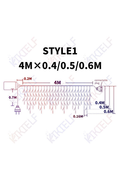 Choice قابس الاتحاد الأوروبي 220 فولت ضوء دافئ 4 أمتار 120 مصباح LED 4 أمتار/...