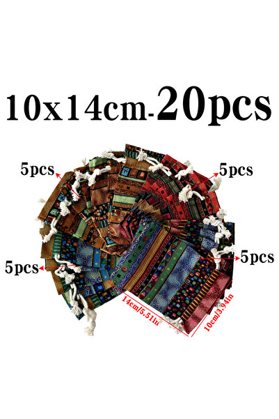 Choice 10x14cm-20pcs 20Pcs Colorful Egyptian Pattern Drawstring Bag - High-Qu...