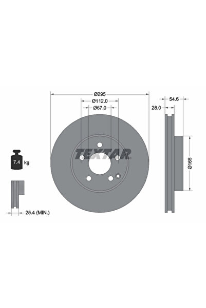 TEXTAR Disc Frana Mercedes-Benz E-Class Mercedes-Benz (Bbdc) E-Class