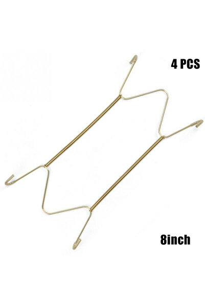 Choice حامل أطباق غير مرئي مقاس 8 بوصات، 4 قطع، خطافات حائط، ديكور منزلي مناس...