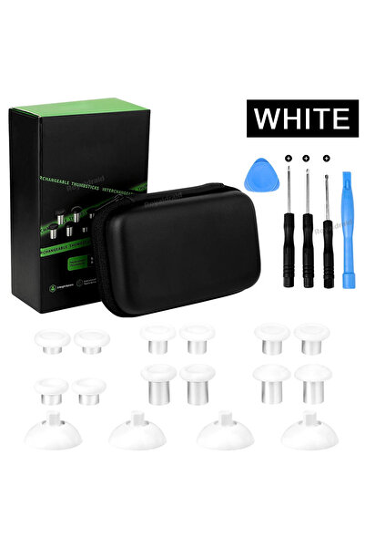 Choice عصا إبهام تناظرية مريحة وقابلة للتبديل باللون الأبيض لسلسلة X/S/Xbox O...