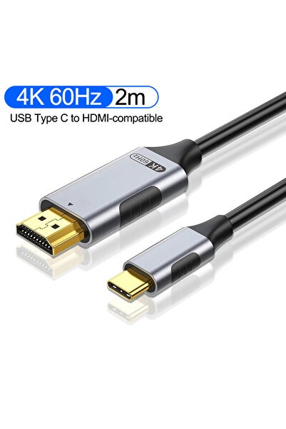 Choice كابل USB C إلى HDMI متوافق مع 4K60HZ بطول 2 متر، كابل USB Type C إلى H...