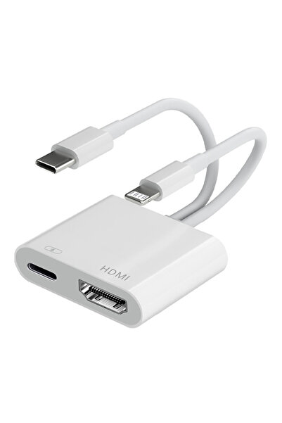 Choice محول فيديو عالي الدقة 4K@60Hz من Lightning/Type-C إلى HDMI 1080P لعرض ...