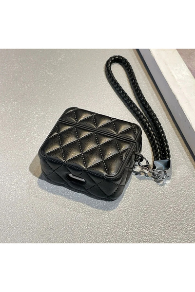 Choice لسماعات AirPods 3 اللاسلكية ذات البلوتوث، غطاء حماية من الجلد الأسود الأنيق لسماعات AirPods 4 2 3 Pr