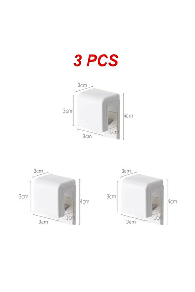 Choice 3pcs Wall-Mounted Toothpaste Holder, No Punch Bathroom Organizer, Spac...