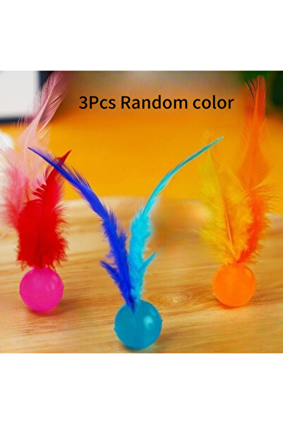 Choice 3 قطع من لعبة تفاعلية للقطط بألوان عشوائية، لعبة دغدغة القطط، كرة نطاط...