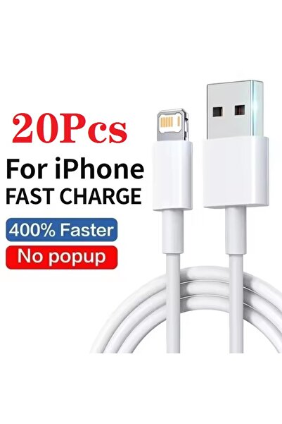 Choice كابل TPU IP بطول 1 متر، 20 قطعة، 20 قطعة لهاتف iPhone 15 14 13 12 11 P...