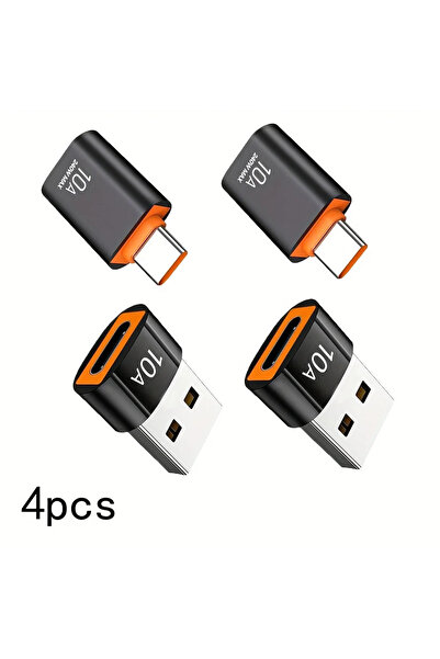 Choice Set B-4pcs 10A USB A To USB C OTG Adapter Type C to USB Converter USB 3.0 Adapter For 14 MacBook US