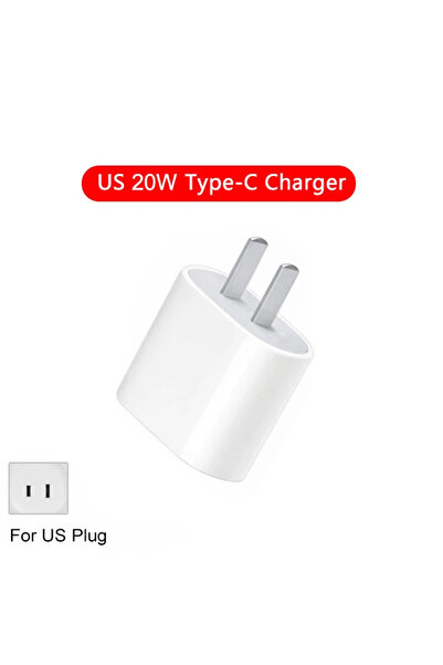 Choice شاحن أمريكي بقوة 20 واط بتقنية الشحن السريع PD، من النوع C، متوافق مع ...
