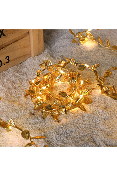 Choice أضواء خرافية على شكل أوراق ذهبية، 20-100 مصباح ليد، سلسلة أضواء تعمل ب...