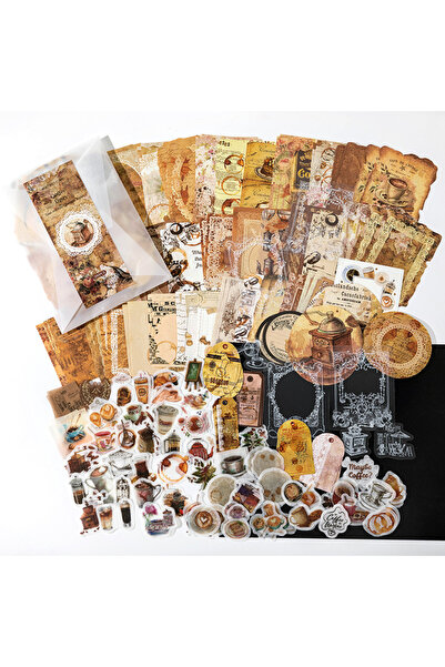 Choice1 S 200 Pcs Vintage Stickers material Paper Scrapbooking Set Planner Ha...