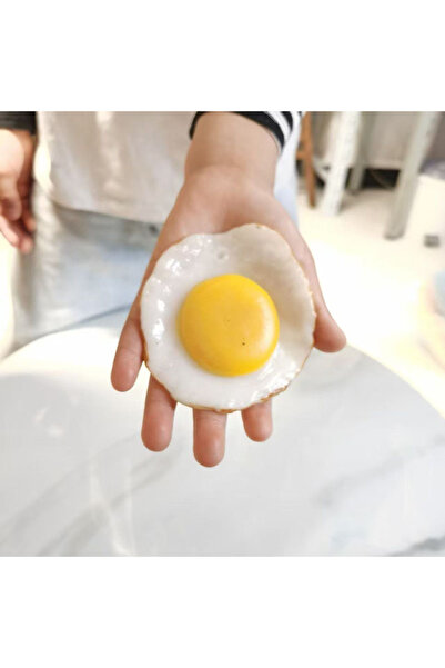 Choice قطعة واحدة من ديكور محاكاة الضغط على شكل بيض مقلي، زينة منزلية لبيض مق...