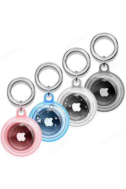 Choice 4 ألوان B 4 حزمة لحامل Airtag مقاوم للماء من السيليكون الواقي مع غطاء ...