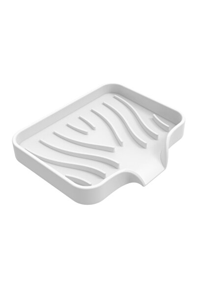 Choice White 1PCS Silicone Drain Soap Dish Portable Self Draining Soap Box Kitchen Anti-slip Sink Soap Tray