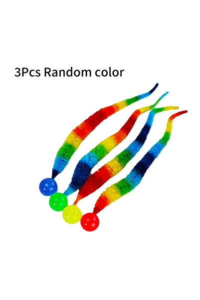 Choice متعدد الألوان - 3 قطع 3 قطع/مجموعة لعبة الحيوانات الأليفة كاتربيلر كرة...