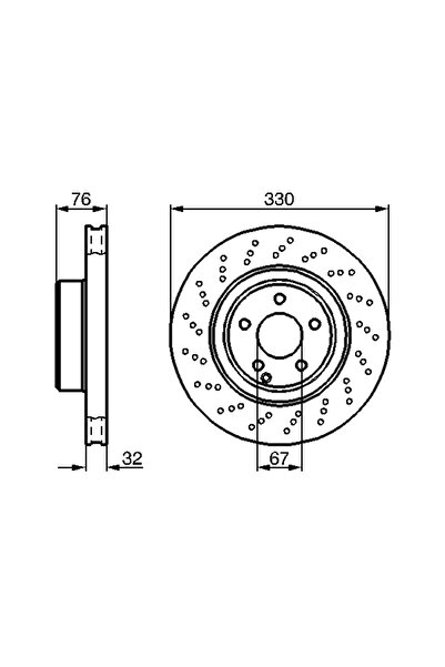 Bosch Дискови спирачки Mercedes-Benz S-класа
