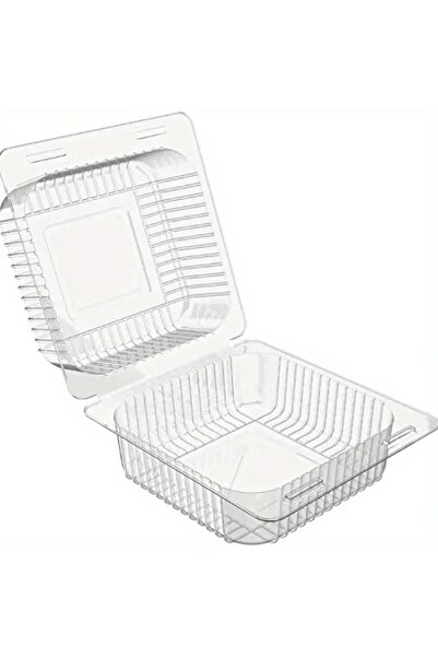 Choice 100 قطعة من صناديق الكيك البلاستيكية الشفافة ذات الغطاء القابل للطي، 1...