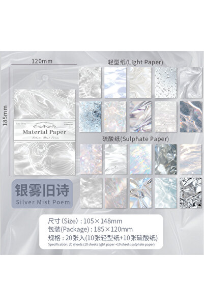 Choice E 20 pcsVintage INS Color water ripple material paper Creativity Decor...