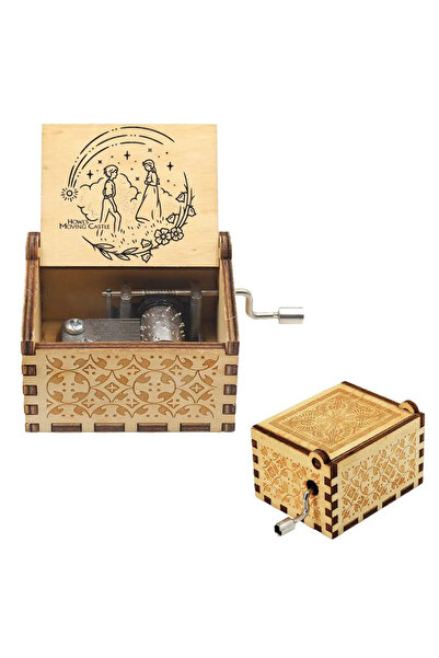 Disney 04 Howl Castle Music Box Anime Theme Music Merry Go Round of Life Wooden Hand Cranked Musical Box Ne