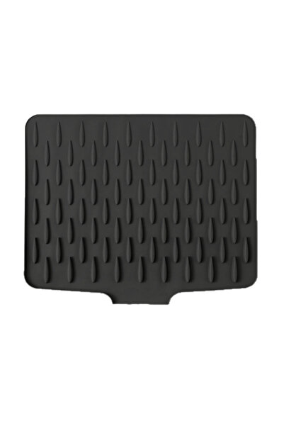 Choice black Silicone Dish Drying Mat With Tilted Design For Efficient Water ...