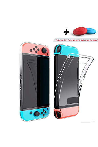 Choice جراب شفاف 3 في 1 من مادة TPU الشفافة الواقية لجهاز Nintendo Switch غطا...