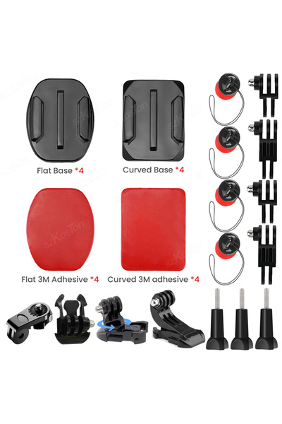 Choice حامل لاصق مسطح ومنحنٍ من Universal Champagne#d5b489 لكاميرا GoPro مقاس...