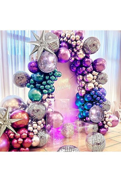 Choice كما في الصورة، طقم قوس بالونات معدني متعدد الألوان 135 قطعة، أزرق أحمر...